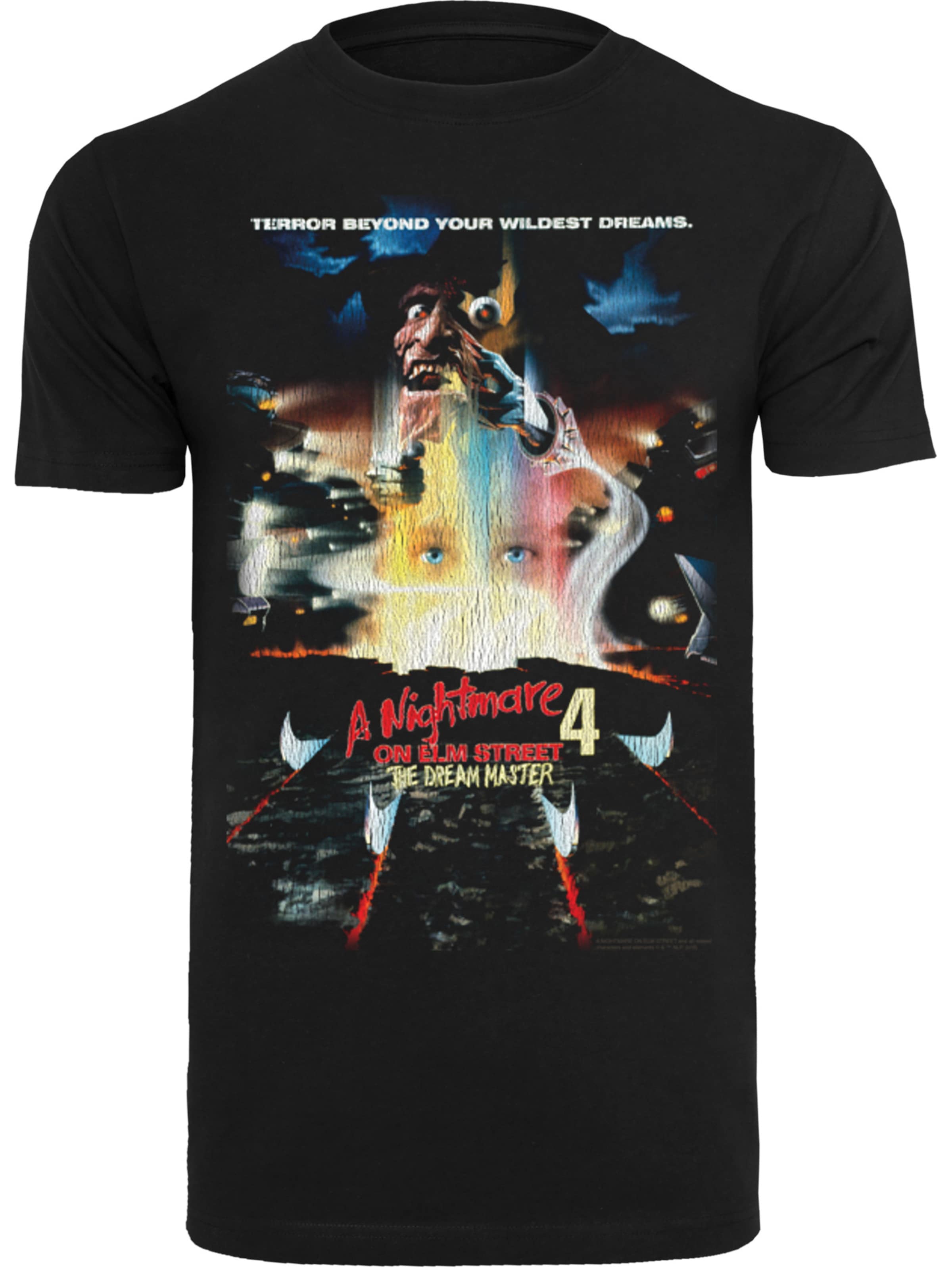 F4NT4STIC Shirt 'Nightmare On Elm Street The Dream Master' in Zwart: voorkant