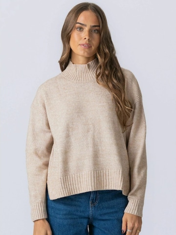 TEESHOPPEN Sweter ' Emma Knit ' w kolorze beżowy: przód