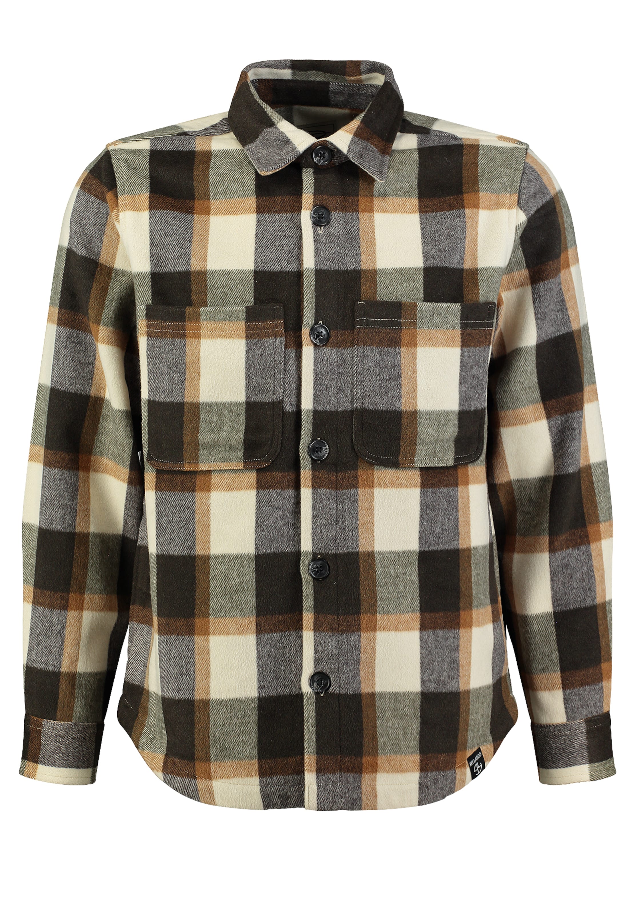 Key Largo Regular Fit Skjorte 'Klhill' i brun: forside