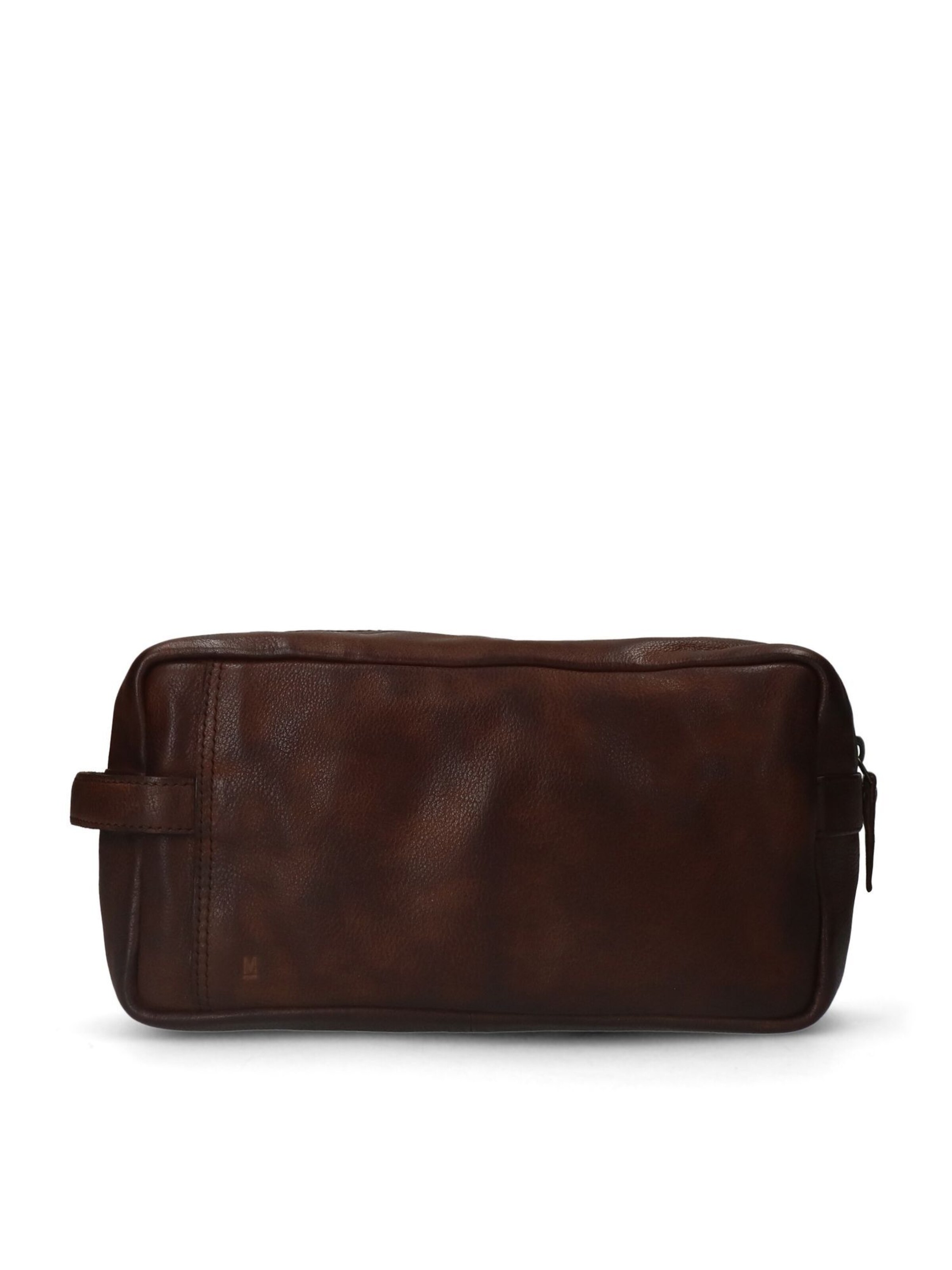 MANFIELD Toiletry Bag in Brown: front