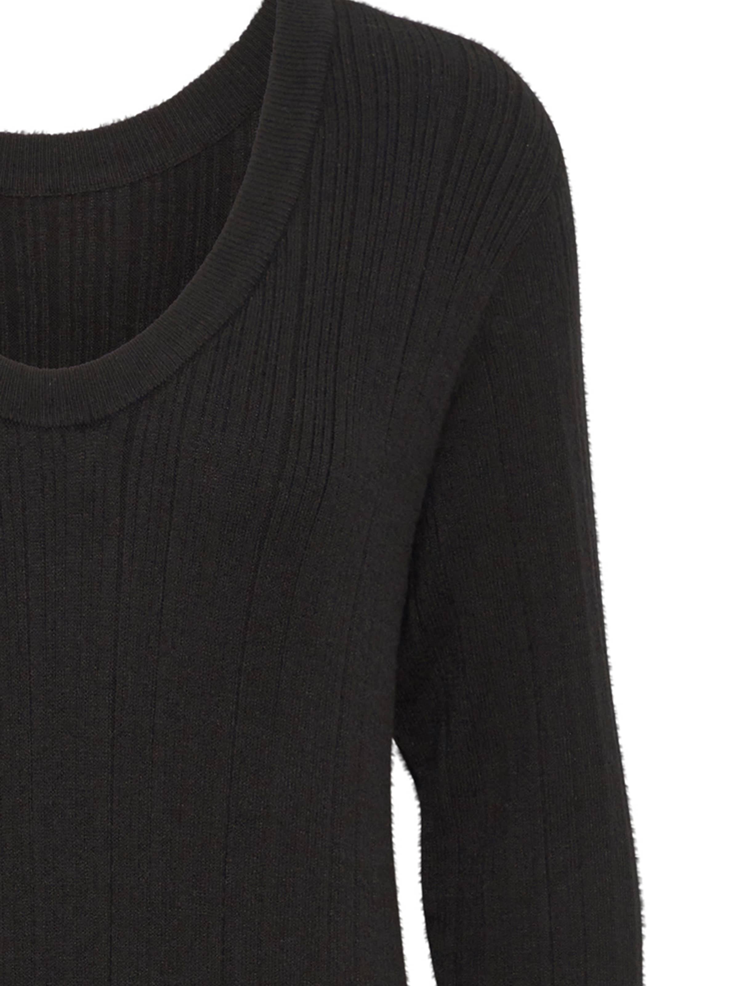 ICHI - Vestido de malha 'KAVA' em preto