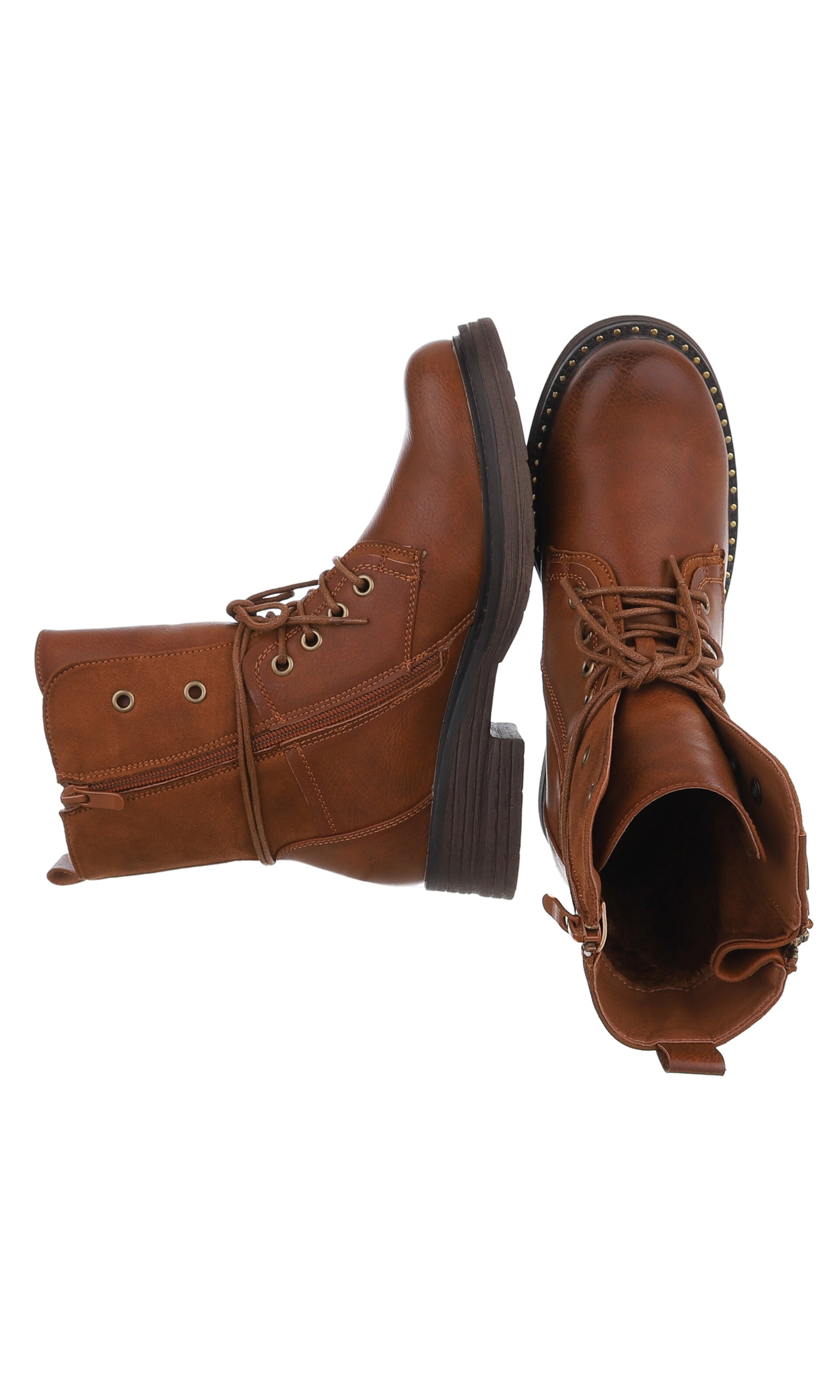 Ital-Design Stiefeletten 'Flache' in Braun