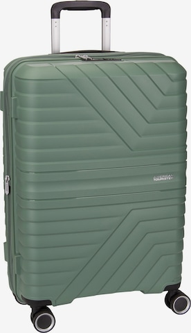 American Tourister Trolley 'Flytwist Spinner 67' in Grün: Vorderseite