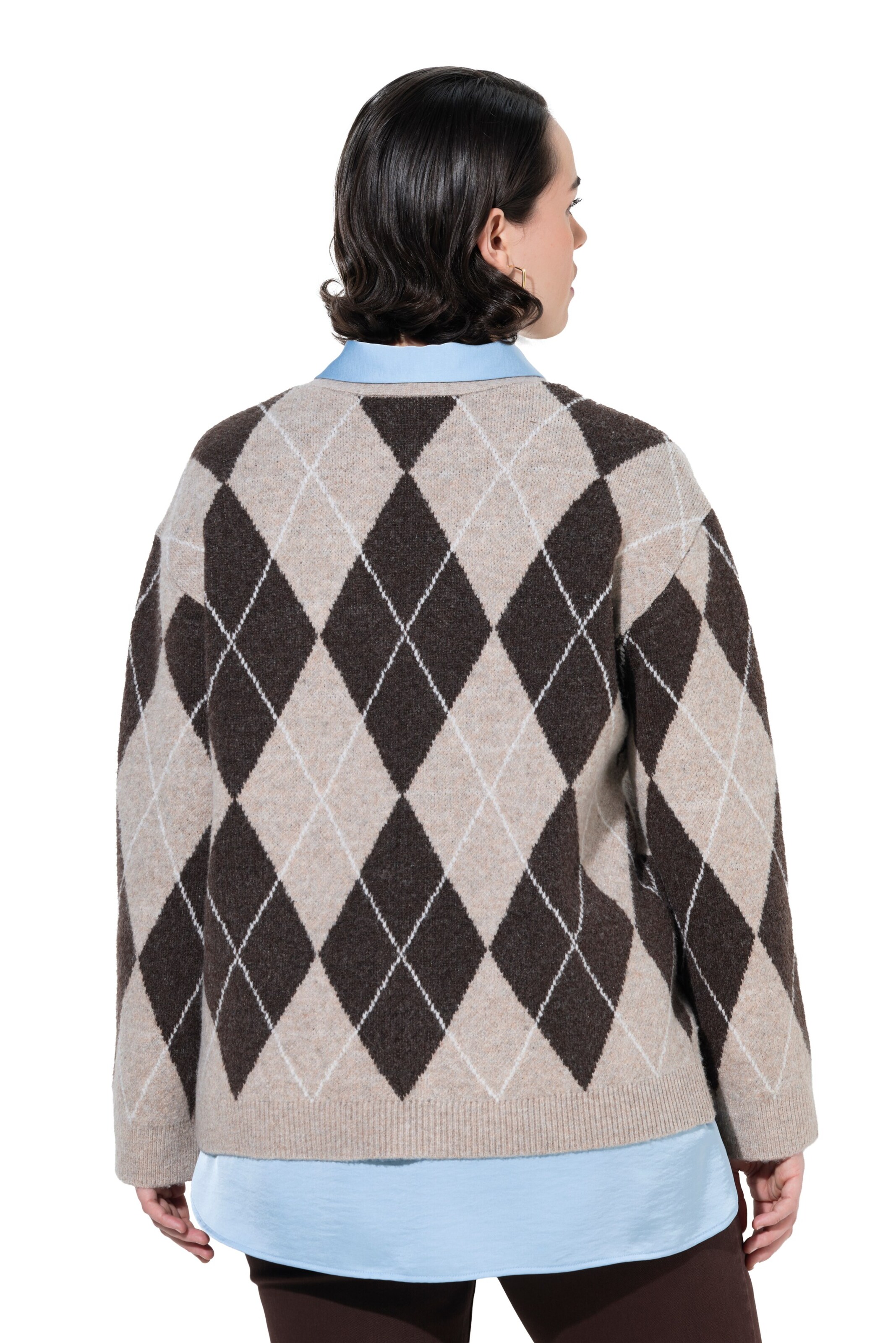 Ulla Popken Knit cardigan in Beige