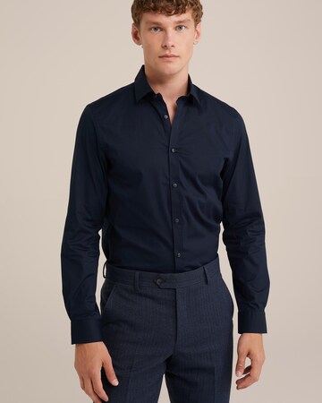 WE Fashion Slim fit Ing - kék: elől