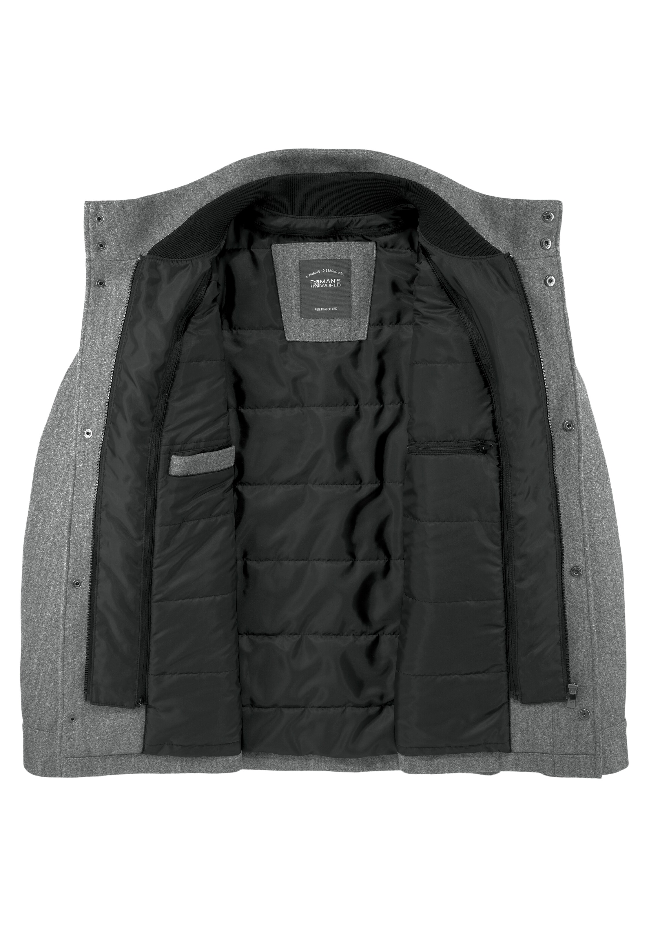 Man's World Wintermantel in Grau