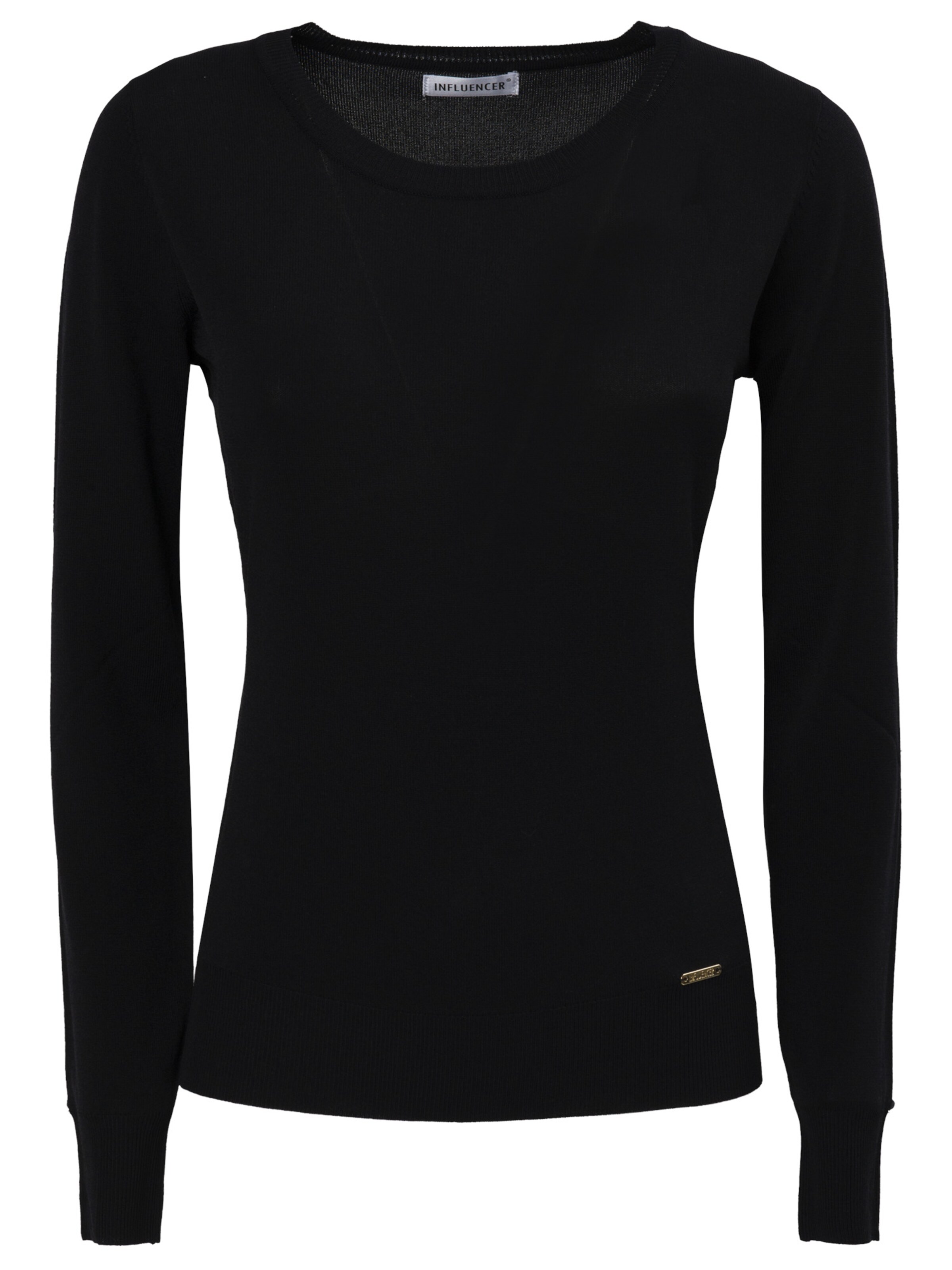Influencer Sweater in Black: front
