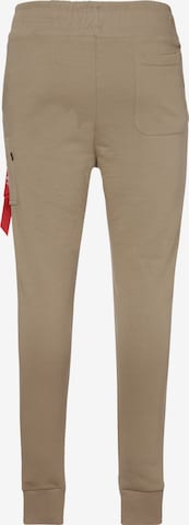 ALPHA INDUSTRIES Tapered Trousers 'X-Fit' in Beige