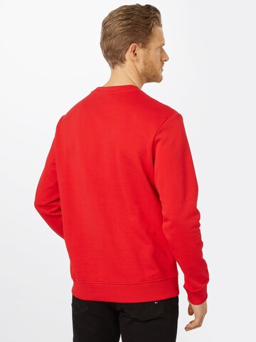 HUGO - Sweatshirt 'Diragol' em vermelho