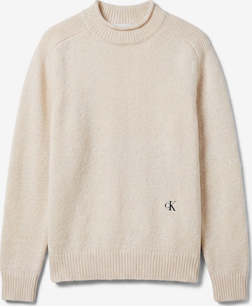 Calvin Klein Jeans Trui in Beige: voorkant