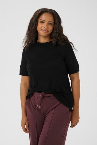 KAFFE CURVE Trui 'KCLizzy' in Zwart: voorkant