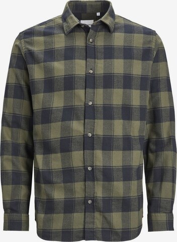 JACK & JONES Button Up Shirt in Green: front