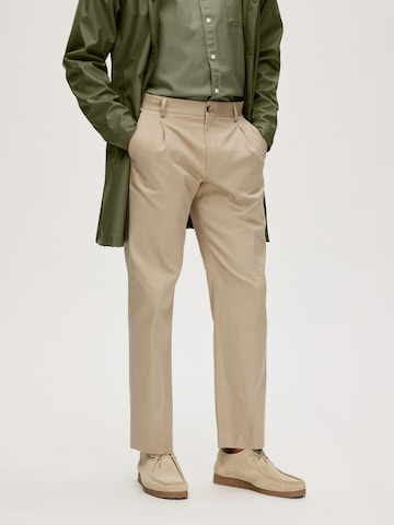 SELECTED HOMME - regular Pantalón de pinzas 'GIBSON' en beige