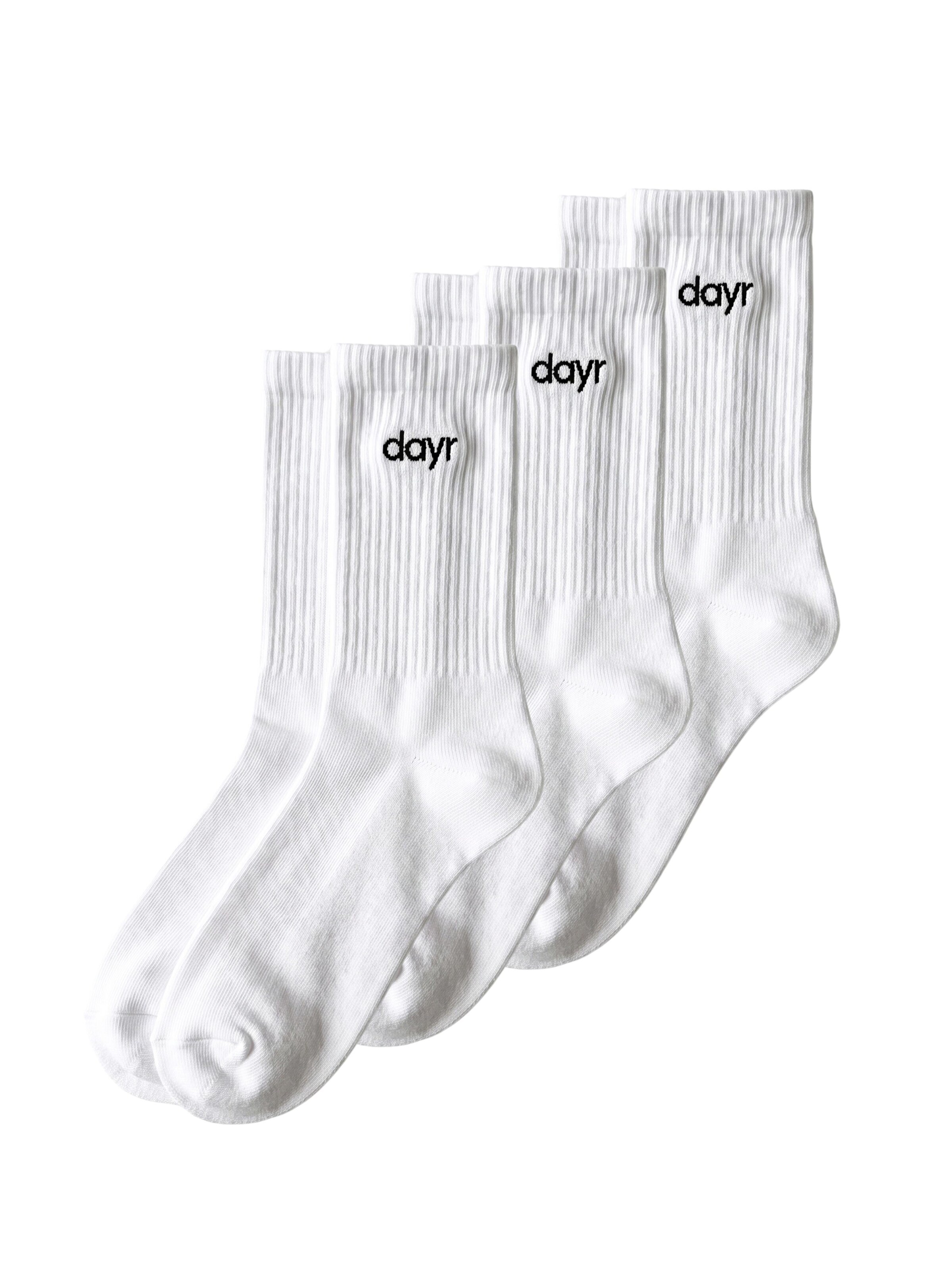 dayr Athletic Socks 'Crew Socks Set' in White: front