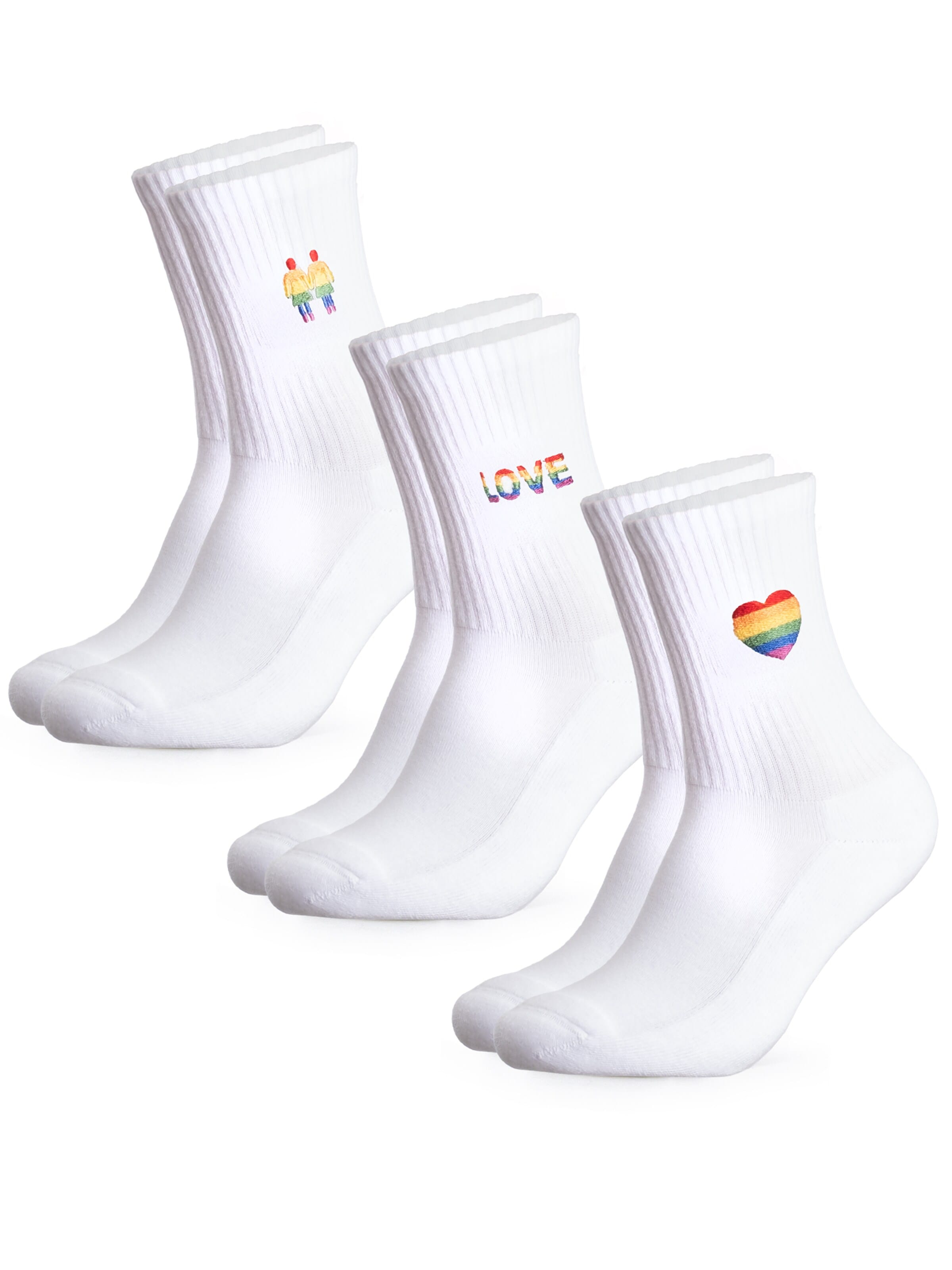 Occulto Athletic Socks 'Pride' in White: front