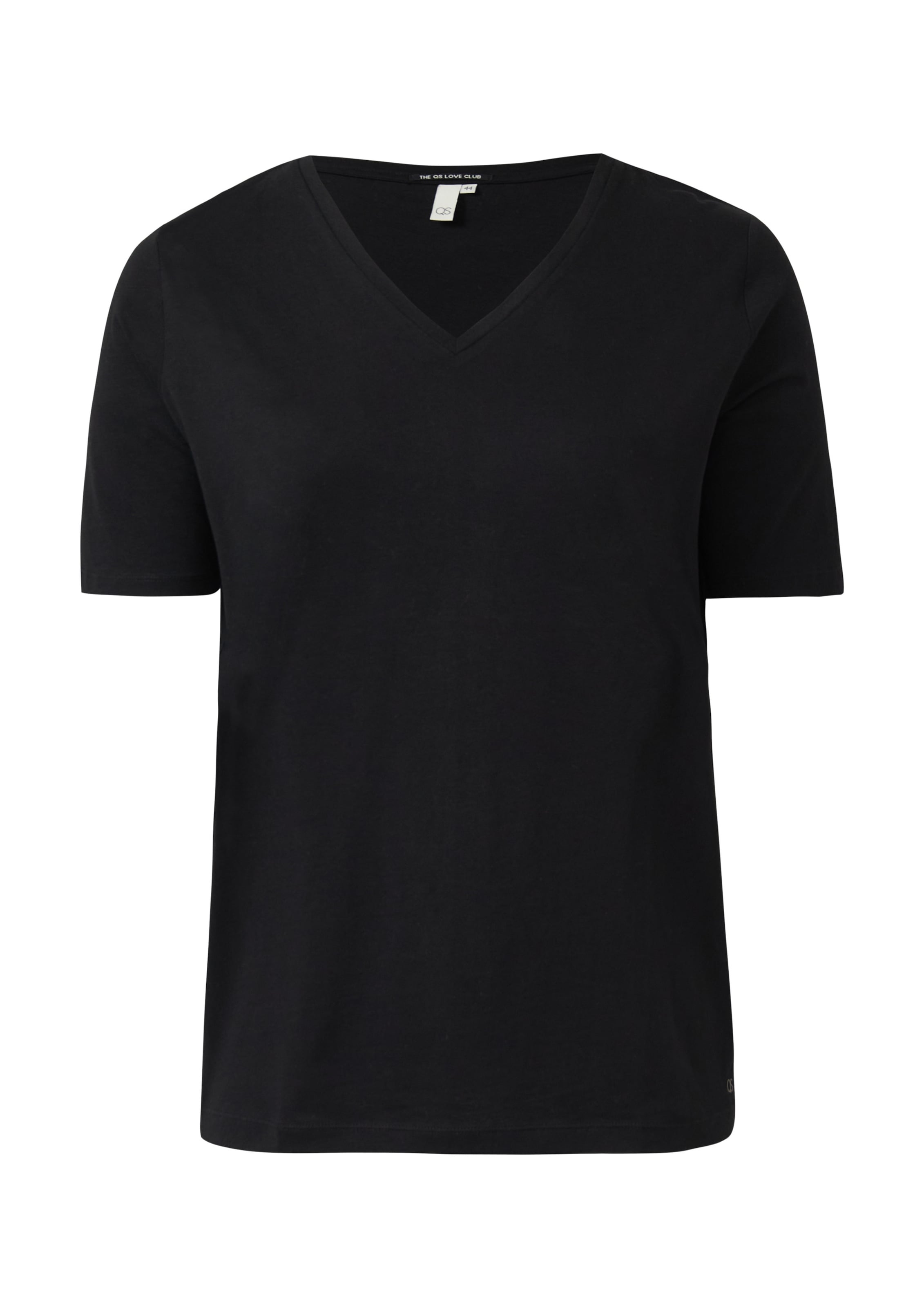 QS T-Shirt in Schwarz: Vorderseite