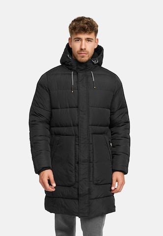 INDICODE JEANS Winter coat 'INKenter' in Black: front