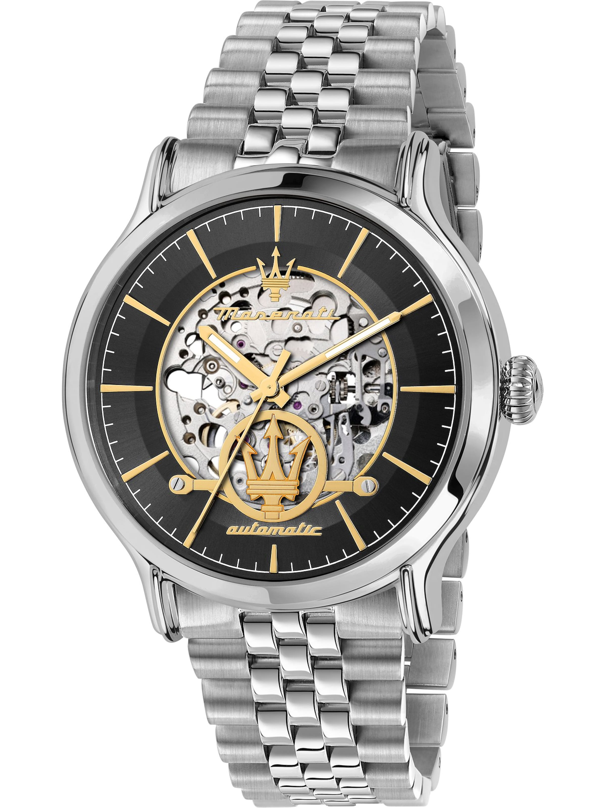 Maserati Analog Watch in Silver: front