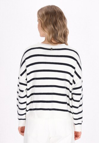 Cardigan DreiMaster Maritim en blanc