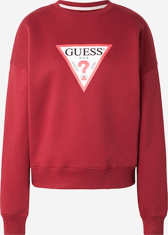 GUESS JEANS Sweatshirt 'ICONIC' in Rot: Vorderseite