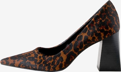 Pumps Next pe ciocolatiu / portocaliu / negru, Vizualizare produs