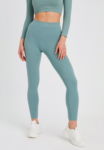 Leif Nelson Skinny Leggings in Green: front