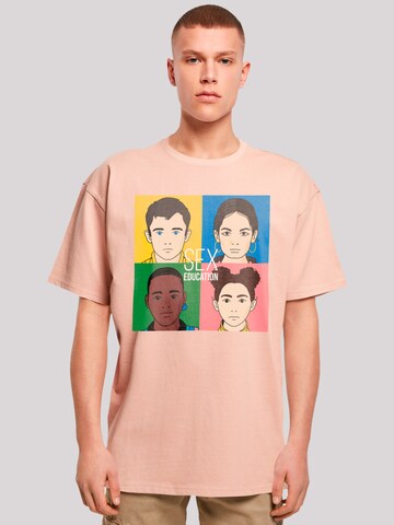F4NT4STIC Shirt 'Sex Education Netflix TV Series' in Orange: front