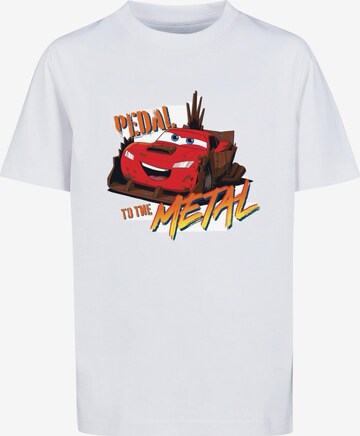 ABSOLUTE CULT Shirt 'Cars - Pedal To The Metal' in Wit: voorkant