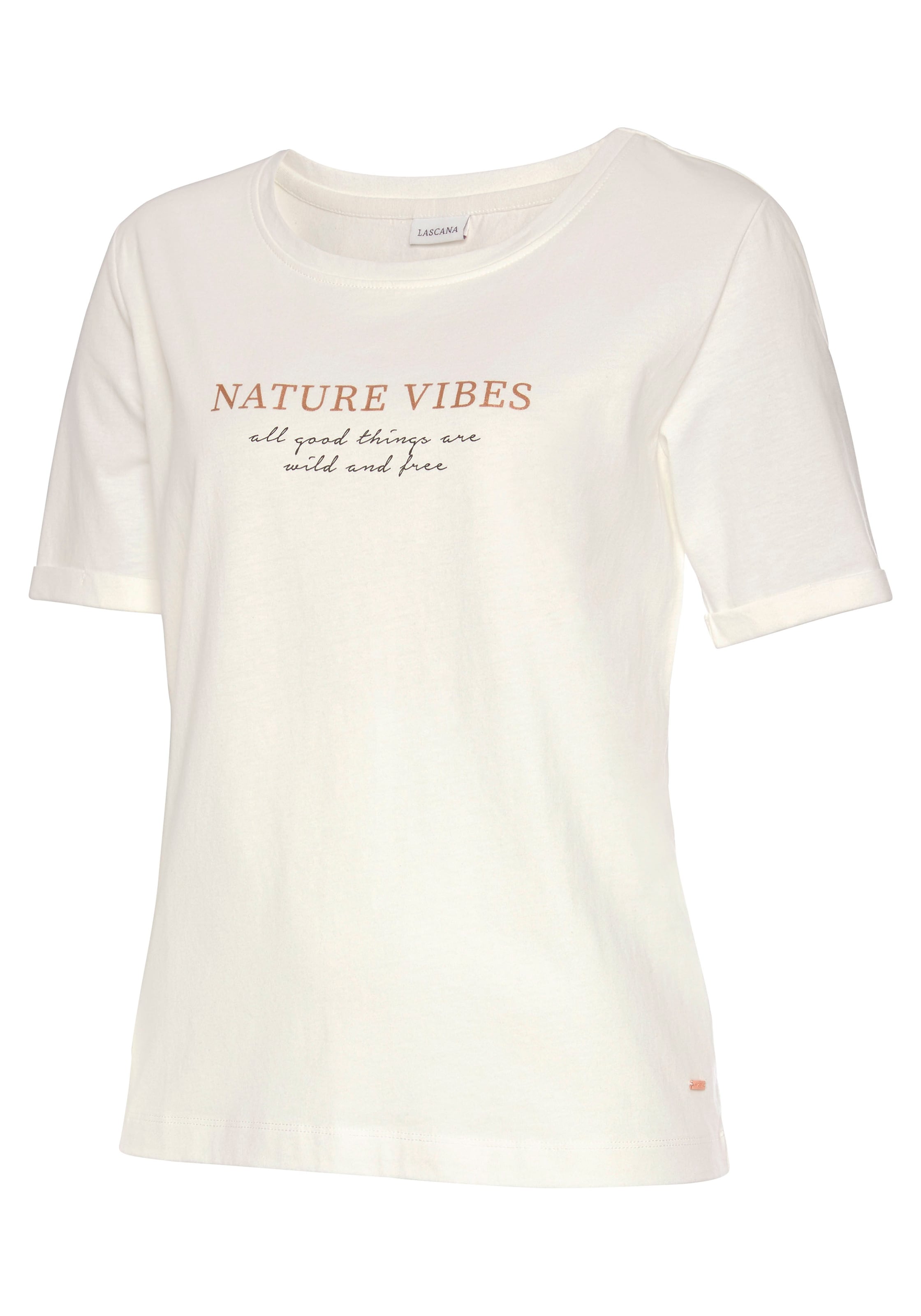 LASCANA Tričko na spaní – béžová
