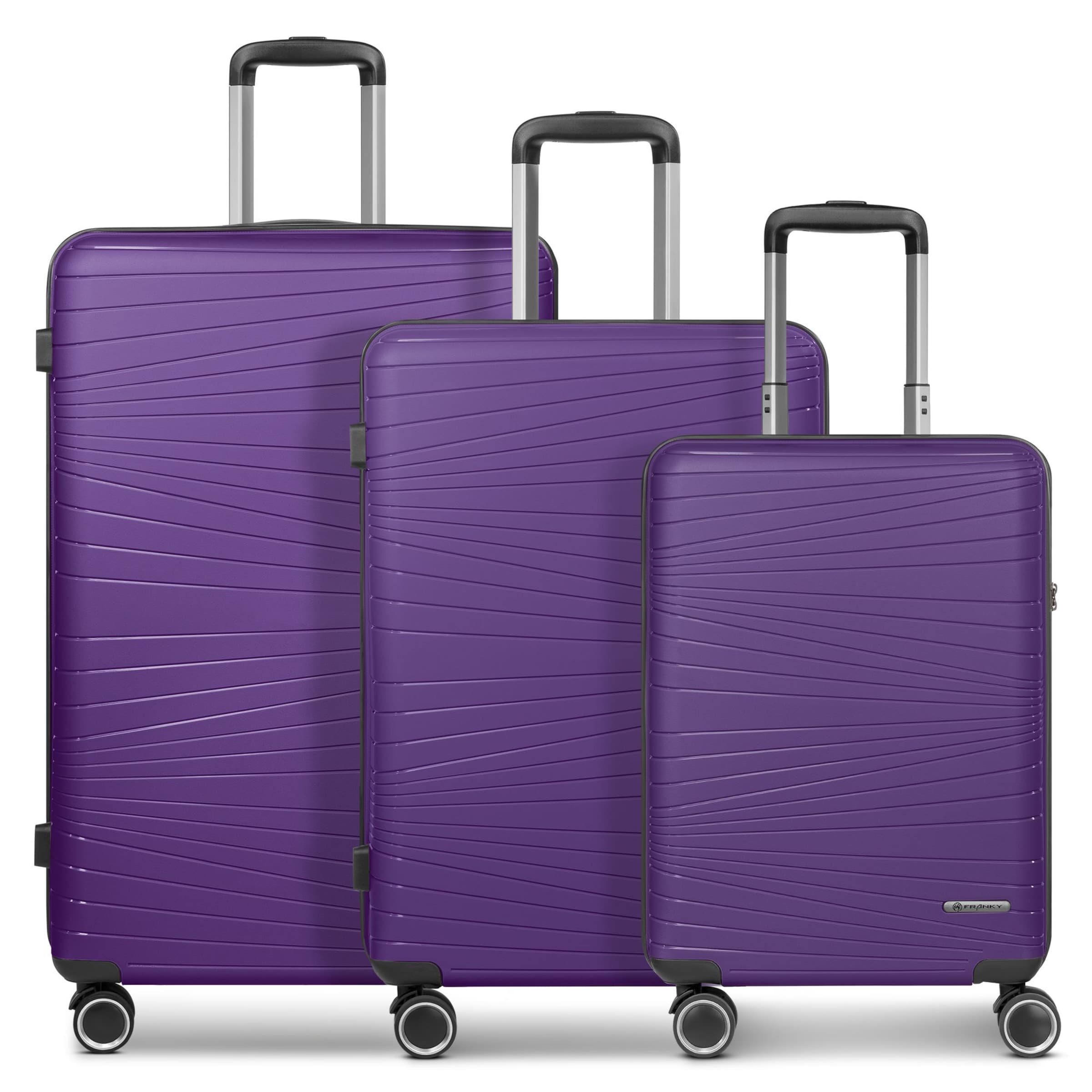 Franky Suitcase set 'Dallas 3.0' in Purple: front