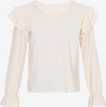 MAIRE - Blusa 'Fashion Look' em bege: frente