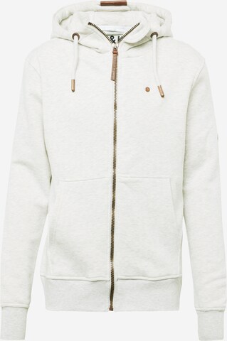 Alife and Kickin - Sudadera con cremallera 'TrasherAK' en beige: frente