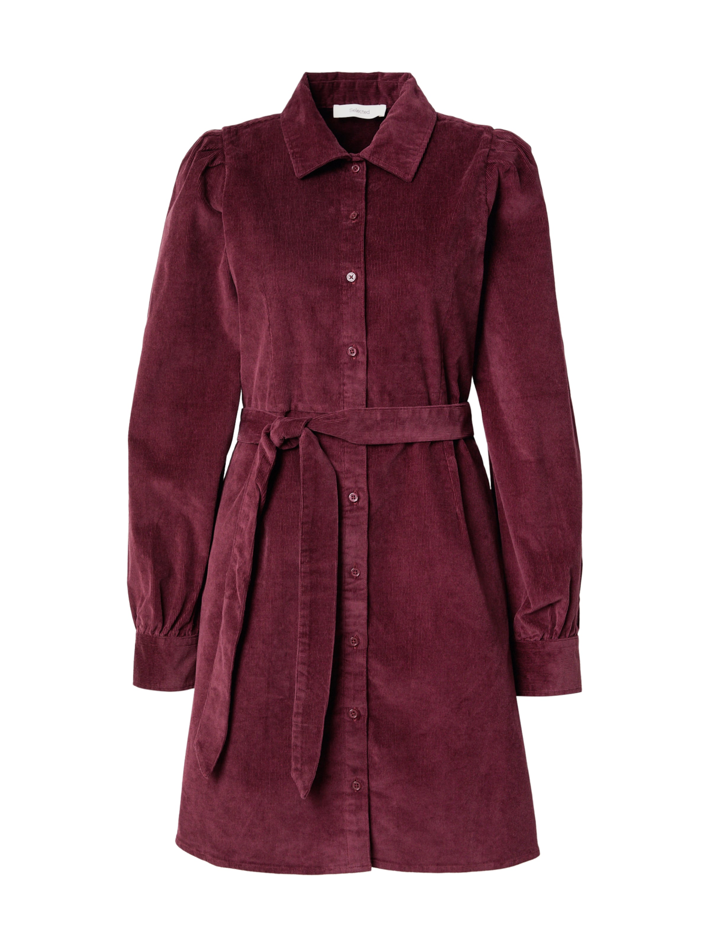 SELECTED Shirt Dress 'SLFRUNA' in Purple: front