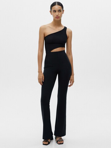 Pull&Bear Jumpsuit in Zwart: voorkant