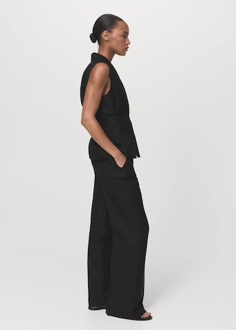 MANGO Wide leg Pleated Pants 'Blanca-W' in Black
