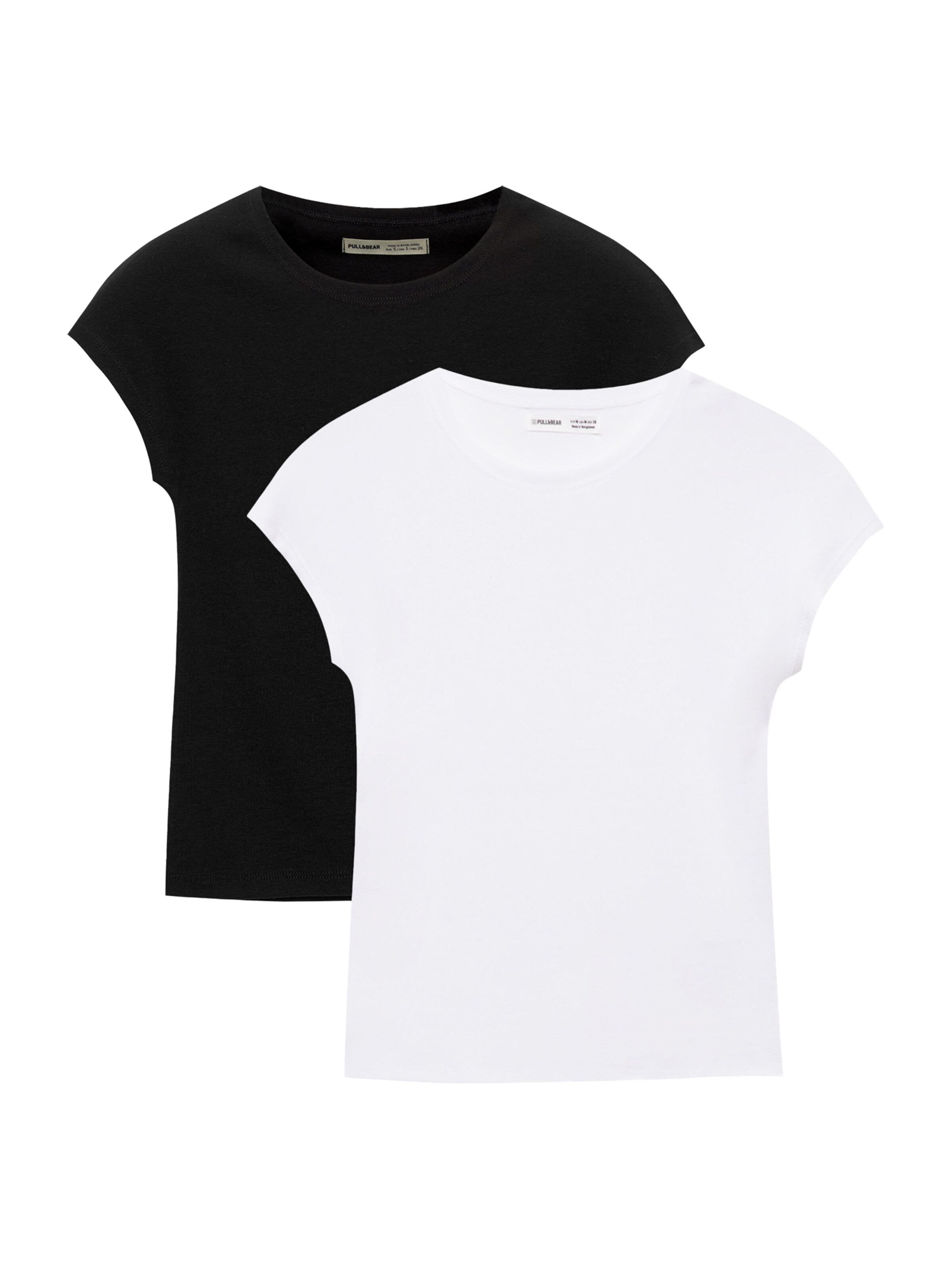 Pull&Bear T-shirt i svart / vit, Produktvy