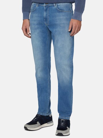 Boggi Milano Regular Jeans in Blauw: voorkant