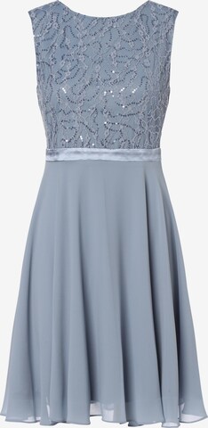 Robe de cocktail Marie Lund en bleu : devant