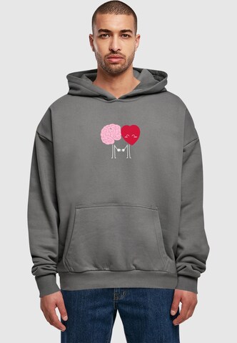 Sweat-shirt 'Hugs & Love - Emotional Balance' Merchcode en gris : devant