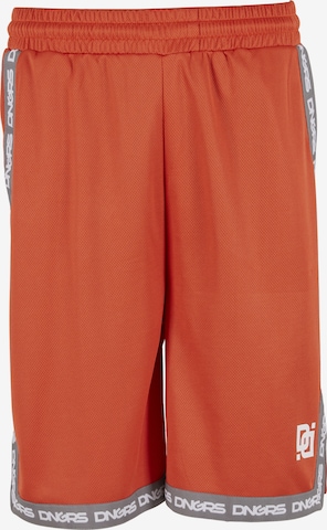 Dangerous DNGRS - Calças 'Dunkin' em vermelho: frente