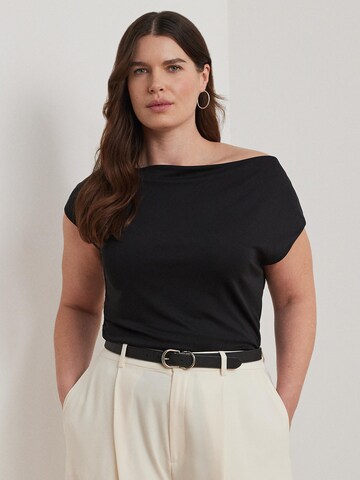 Lauren Ralph Lauren Plus Футболка 'MATTE' в Черный: спереди