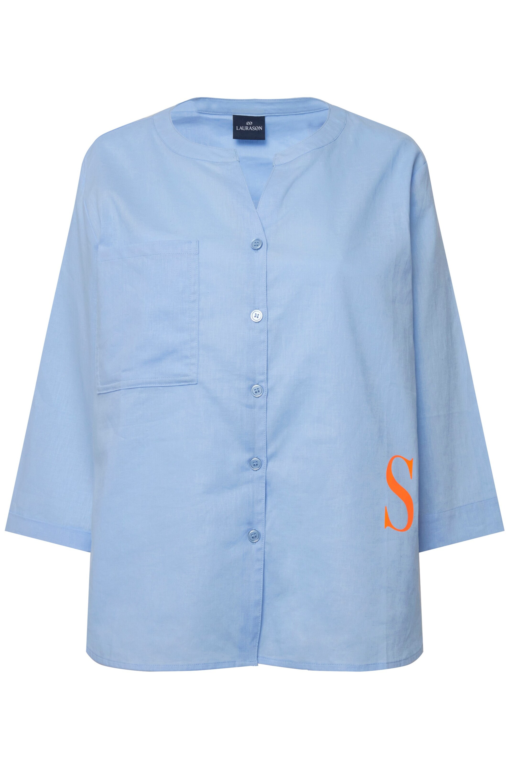 LAURASØN Blouse in Blauw: voorkant