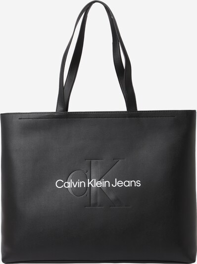 Plase de cumpărături Calvin Klein Jeans pe negru / alb, Vizualizare produs