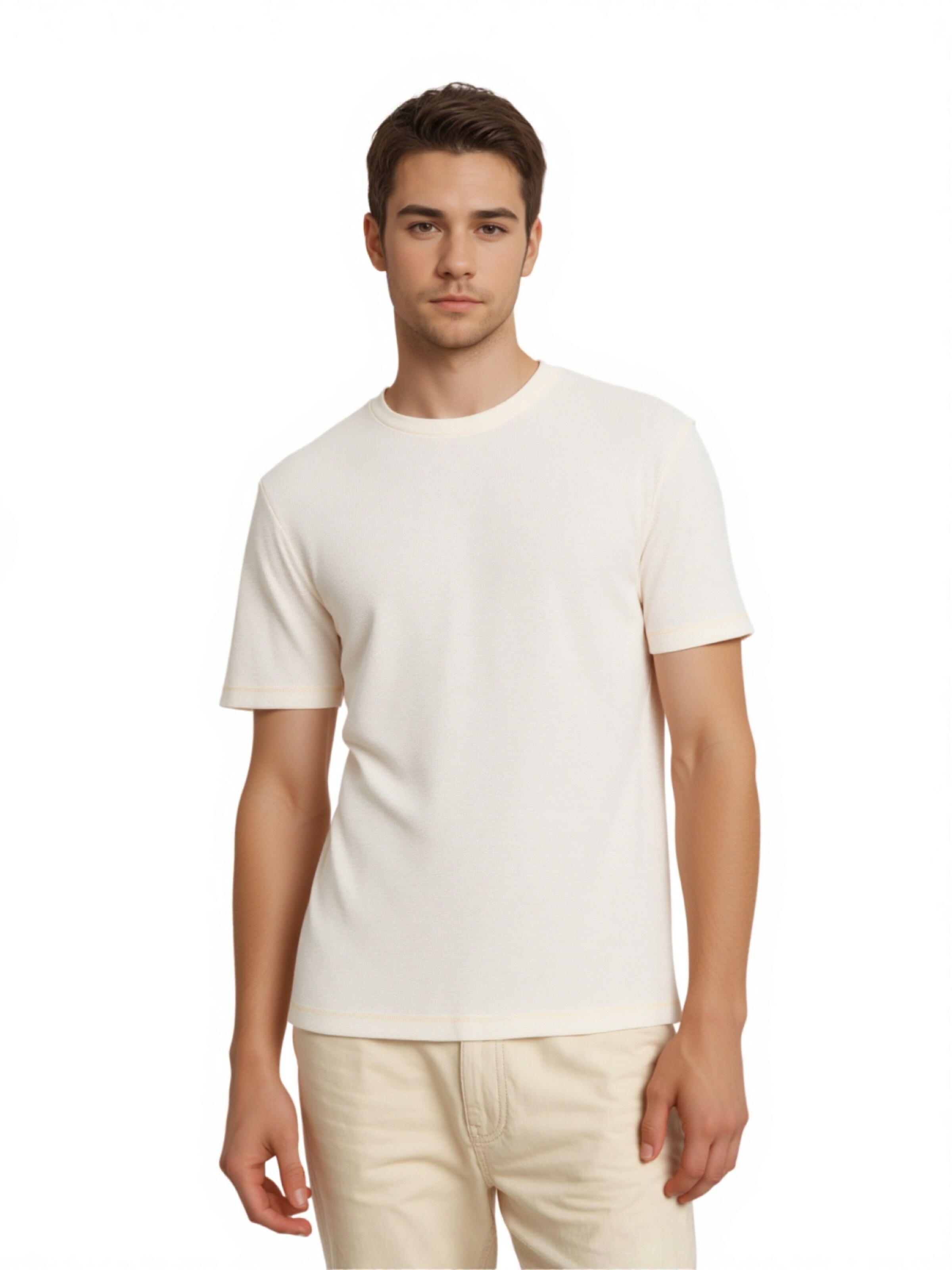 T-Shirt TOM TAILOR en beige : devant