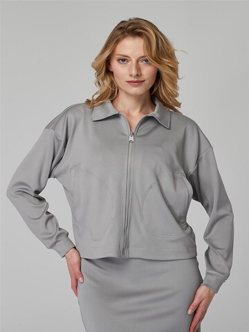 HOME STORE Sweat jacket in Grey: front