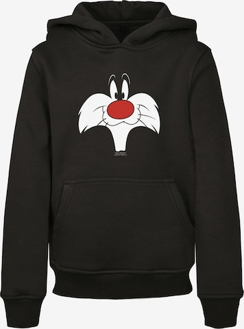 F4NT4STIC Trui 'Looney Tunes Sylvester Big Face' in Zwart: voorkant