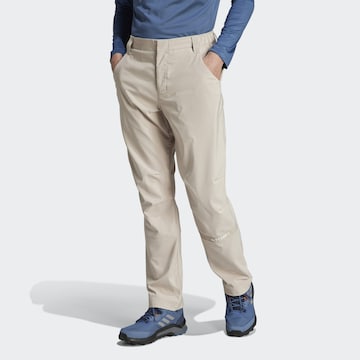 ADIDAS TERREX Slim fit Outdoor Pants ' Terrex Multi ' in Beige