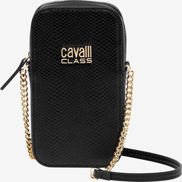 Custodia per smartphone 'Palermo' di Cavalli Class in nero: frontale