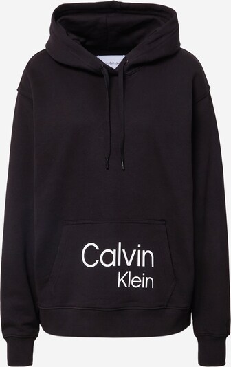 Calvin Klein Jeans Sweatshirt i svart / hvit, Produktvisning