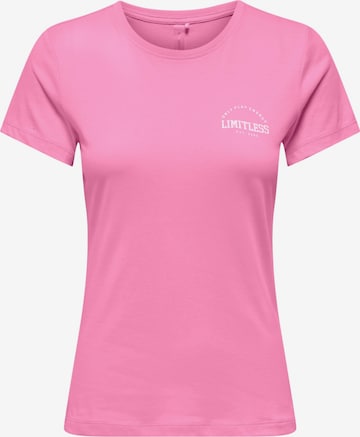 Maglietta 'Cava Life' di ONLY PLAY in rosa: frontale